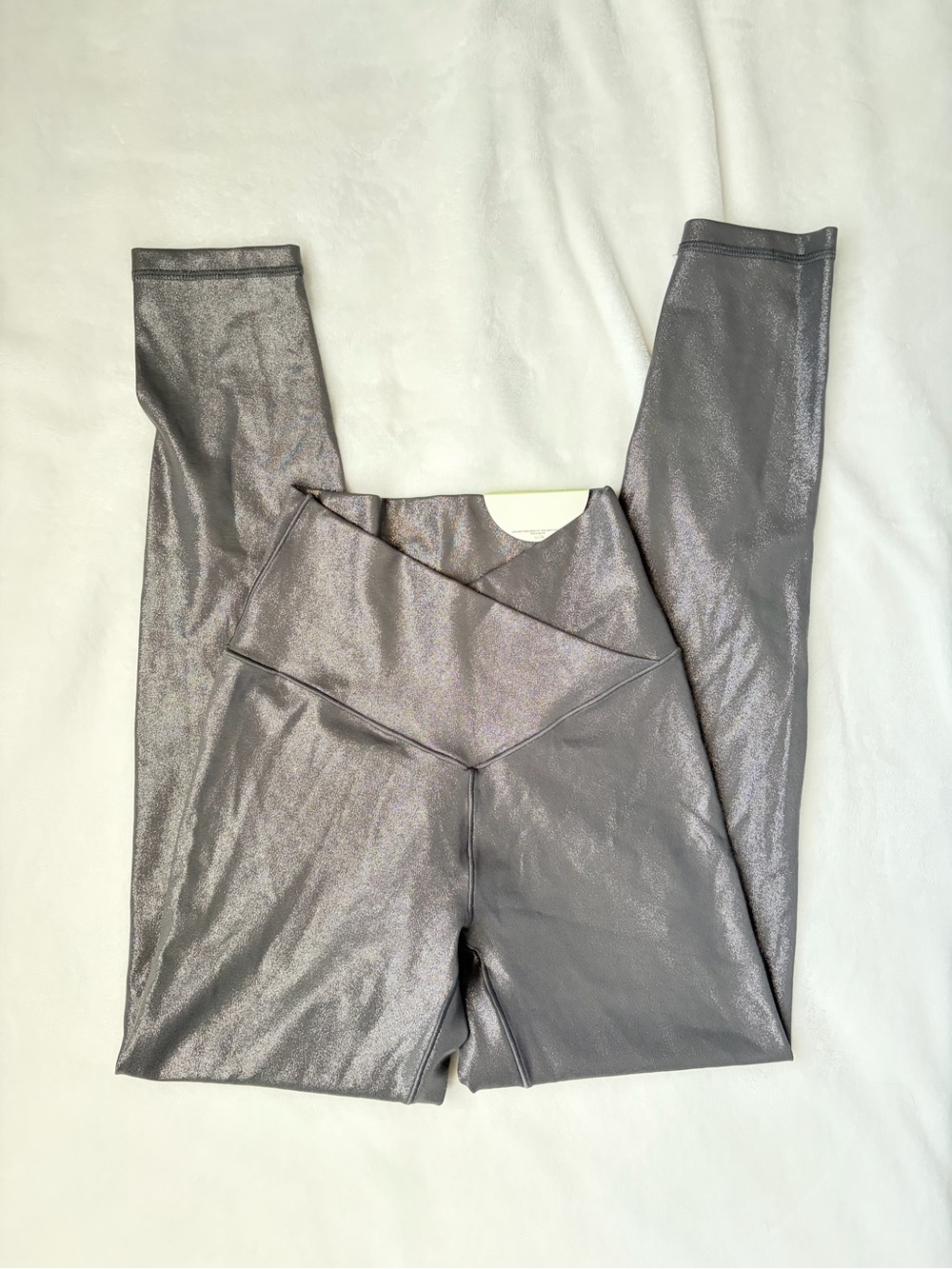 NWT aerie Metallic Silver High-Waist 7/8 Leggings